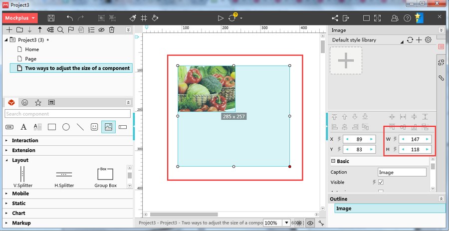 Two Ways of Mockplus to Adjust the Size of Web Elements