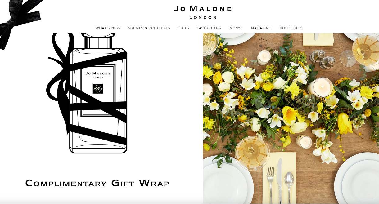 perfume ecommerce website design