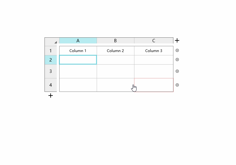 Hover a Cell in Mockplus