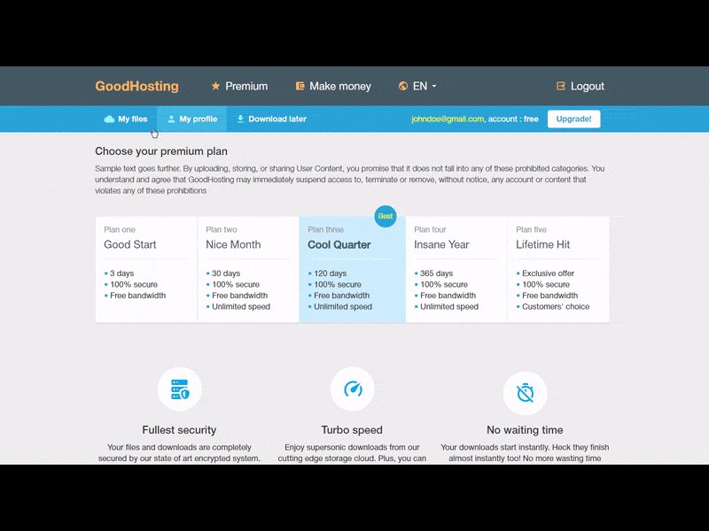 High Fidelity Prototype Example