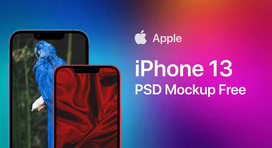 iPhone 13 Mockup PSD Free Download