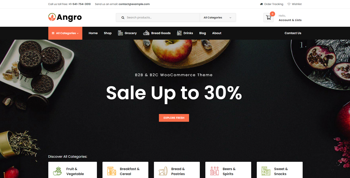 Angro Ecommerce B2B Website Template