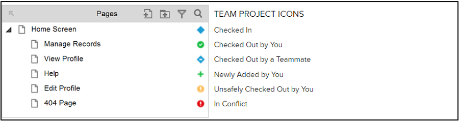 Team Project Page Icons in Axure