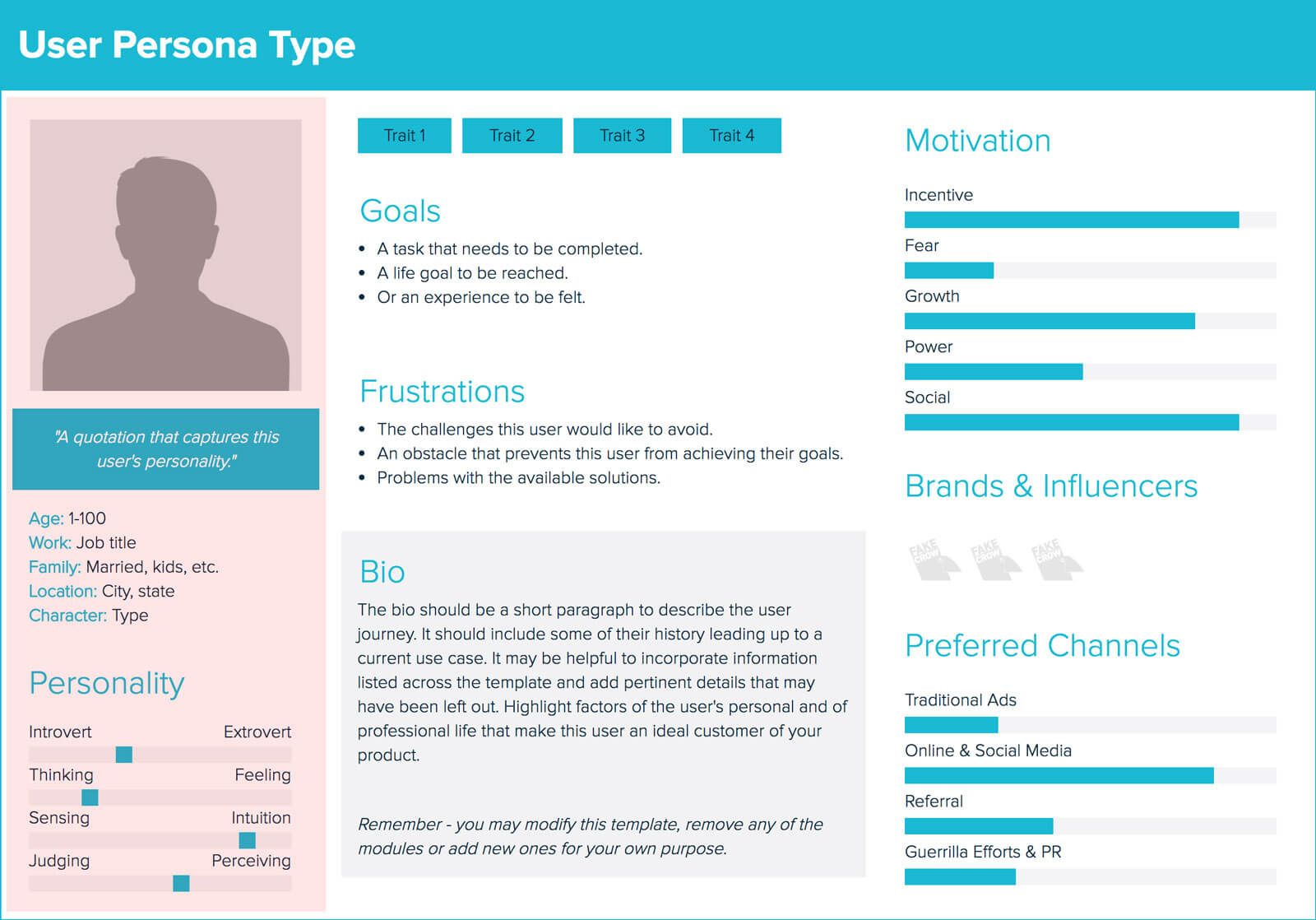 User persona template